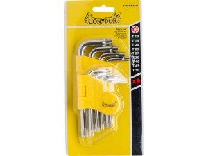 Klucze Torx z otworem T10-50 9 szt.