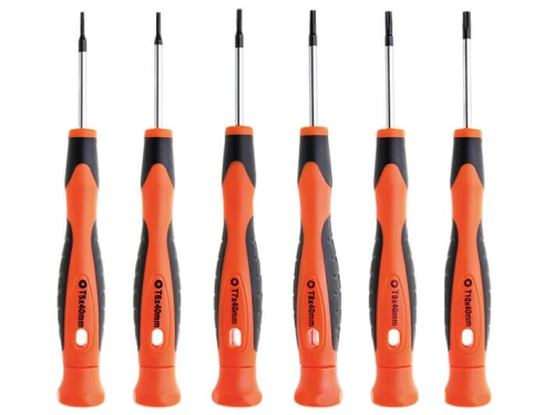 JU-WKP-5106 Wkrętaki precyzyjne: T5/T6/T7/T8/T9/T10 x 40 mm; 6 szt.