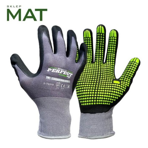 21 Rękawice nylonowe NITRILE FLEX DOTS