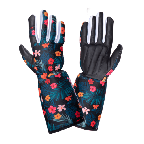 197 Rękawice długie Skóra kozia W kwiatki LAHTI PRO