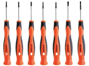 Wkrętaki precyzyjne: SL2,4/SL3/PH00/PH0/T8/T9/T10 x 40 mm; 7 szt.