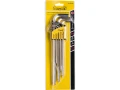 CON-IKB-2409 Klucze sześciokątne bardzo długie z końcówką kulistą: 1,5-10 mm; 9 szt