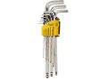 CON-IKB-2409 Klucze sześciokątne bardzo długie z końcówką kulistą: 1,5-10 mm; 9 szt