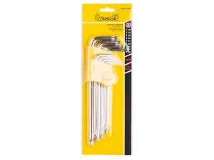 Klucze Torx bardzo długie z otworem T10-50 9 szt.